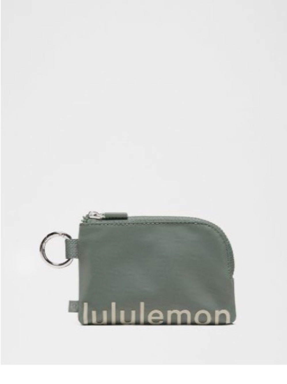 Lululemon Clippable Card Pouch - Willow Leaf/ Meadow Haze/Silver